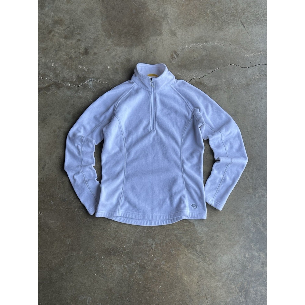 EUC Women's Mountain Hardwear Fleece Pullover Baselayer White Size M